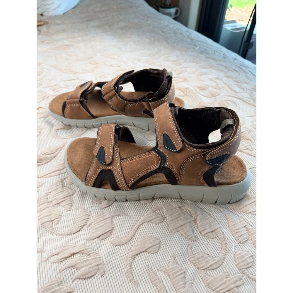Dockers Spencer Tan Mens Sport Sandals SupremeFlex Smart Series 90-41102 Size 9M